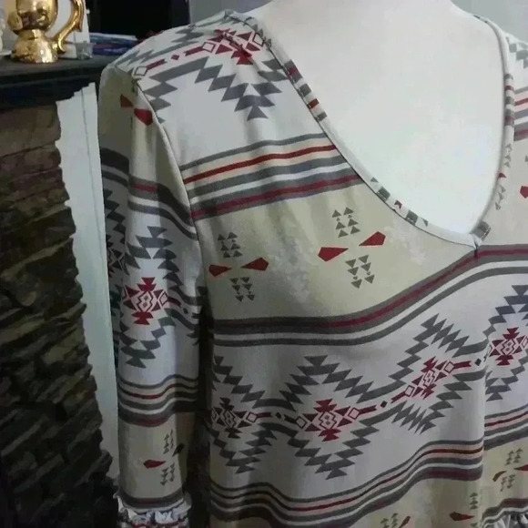 Chic Aztec Simply Southern Top - Picture 2 of 5